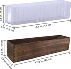Winlyn Rustic Wooden Planter Box 17.3" L x 3.9" W x 3.9" H Brown Rectangular - Image 2