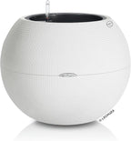 Lechuza Puro Color 50 White, Self-Watering Large Round Planter, D19.7 H15.4 in by LECHUZA