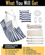 ADVOKAIR Hammock Chair Large 70.9"x47.2", 32% Bigger XXL Hanging Swing Chair - Image 6