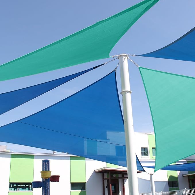 E&K Sunrise 20' x 20' x 20' Sun Shade Sail Triangle Canopy Shade Cover UV Block - Image 8
