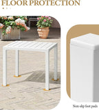 Crestlive Products Outdoor Side Table Set of 2, Aluminum Rectangular Side/End - Image 6