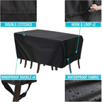 Velway Patio Table Cover Rectangle Waterproof Patio Furniture Cover - Image 8