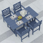 5-Piece Outdoor Dining Set, HDPE All-Weather Patio Table and Chairs Set by BIVODA