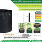 3-Pack 75 Gallon Thickened Plant Grow Bags Large Heavy Duty Garden Bag Fabric - Image 5