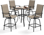 Sophia & William Outdoor Bar Set, Patio Bar Table and Chairs Set, Bar Height by SophiaWilliam