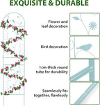 Metal Garden Trellis for Climbing Plants, 2 Pack 86.5" x 19.7" Green Plant - Image 5