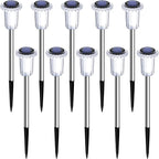 Solar Pathway Lights 10 Pack Christmas Solar Lights Outdoor Waterproof 6000K - Image 7
