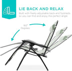 Best Choice Products Set of 2 Adjustable Steel Mesh Zero Gravity Lounge Chair - Image 3