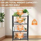 EAGLE PEAK 4-Tier Foldable Greenhouse Shelf, Heavy Duty Metal Storage Rack - Image 9