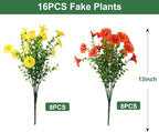 Artificial Flowers for Outdoors, UV Resistant Fake Silk Morning Glory, - Image 2