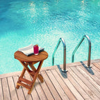 Small Patio Table, Outdoor Folding Side Table, Portable Side Table, Small Side - Image 9