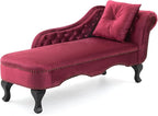 Merax 62'' Velvet Chaise Lounge Indoor - Image 7