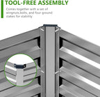 2PCS 8x4x1ft Galvanized Raised Garden Bed Kit, Metal Planter Box - Image 5