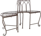 SAFAVIEH Outdoor Furniture Collection – Abia Rustic Brown Wrought Iron 50-Inch - Image 8