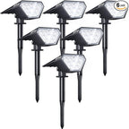 Biling Solar Spot Lights Outdoor, 2-in-1 Solar Landscape Lights 12 LED Bulbs by biling