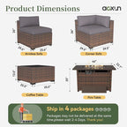 Aoxun 12 Piece Patio Furniture Set - Image 7