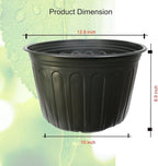 12-Pack 5 Gallon Flexible Plastic Plant Pots, Thickened Soft Seed Starting - Image 4