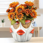 TOZLU Art Abstract Face Planters Pots Head, Unique Fun Abstract Face Flower Pot - Image 7