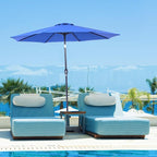 Backyard Expressions 9 ft. Patio Umbrella, Market Table Umbrella w/Tilt and - Image 5
