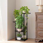 Bamworld Small Plant Stand Indoor 4 Tier Metal Plant Shelf - Image 2