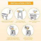 Delxo 16 Inch Folding Step Stool, Foldable Stool - Image 7