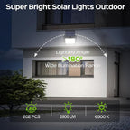 Adiding Solar Outdoor Lights, 2800LM LED Flood Lights - Image 3