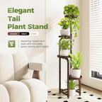 Bamworld Corner Plant Stand Indoor Outdoor, Tall Metal Flower Pot Stands - Image 3