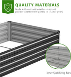 2PCS 12x3x1ft Galvanized Raised Garden Bed Kit, Galvanized Planter Raised - Image 5
