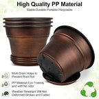 Plant Planters Pots Set of 4 Pack 13 Inch，Large Plastic Flower Pot - Image 4