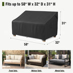 MR.COVER 2-Seater Patio Loveseat Cover, Patio Furniture Covers Waterproof - Image 2