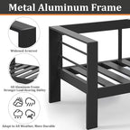 Kiss the Water Outdoor Patio Furniture Loveseat Sofa, All-Weather Metal - Image 3