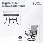 PHI VILLA 7 Piece Outdoor Patio Dining Set - Image 8