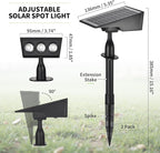 Solar Spot Lights Outdoor, RGB Solar Landscape Spotlights IP65 Waterproof - Image 2