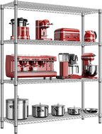 2800 LBS 59" W 4 Tier Storage Shelves Rack Metal Wire Shelving Unit, Storage by MEIGAOPLASTICANDMETALHKCOLIMITED