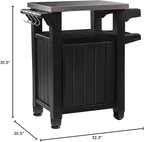 Keter Unity Small 40 Gallon Grill Prep Table and Storage Cart, Portable Serving - Image 10