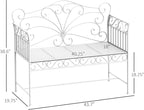 Outsunny 43" Garden Bench, Outdoor Patio Bench - Image 3
