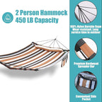 TegerDeger 12FT 2 Person Hammock Large Hammock 450LB Capacity - Image 4