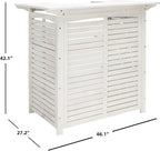 SAFAVIEH Outdoor Collection Monterey White Wash 3-Shelf Patio Bar Table - Image 15