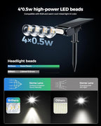 Solar Spot Lights Outdoor, 12 Color Modes Landscape Light Waterproof IP67 - Image 7