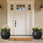 Large Round Planter with Drainage Hole, 13.7''H × 17.7''D Sphere Planter Indoor - Image 6