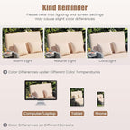 LDAILY Moccha Outdoor Daybed, Wicker Loveseat Sofa Set - Image 7