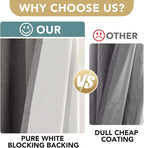 H.VERSAILTEX Linen Blackout Curtains 72 Inches Long 100% Absolutely Blackout - Image 3