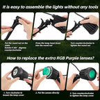 Spotlight Outdoor – 120V Plug-In, 6500K Cool White LED Landscape Lighting - Image 9