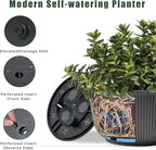 T4U 12 Inch Large Self Watering Plant Pots, Wide Self Watering Planter - Image 3