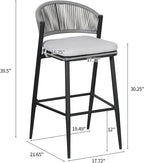 Christopher Knight Home Hearth 30.25" H Patio Barstools Set of 2, Woven Wicker - Image 2
