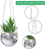 moonoom 2 Pcs Hanging Disco Ball Planter - Image 3