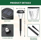 GIGALUMI 16 Pack Solar Lights Outdoor Waterproof, Warm White Pathway Light - Image 6
