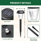 GIGALUMI 16 Pack Solar Light Outdoor Waterproof, Cool White Pathway Lights - Image 6