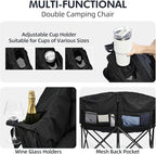 Double Camping Chair Padded Loveseat Chair - Image 4