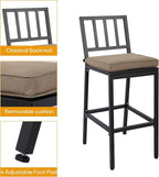 Outdoor Patio Bar Set, Bar Height Patio Dining Set, Weather-Resistant Bistro - Image 4